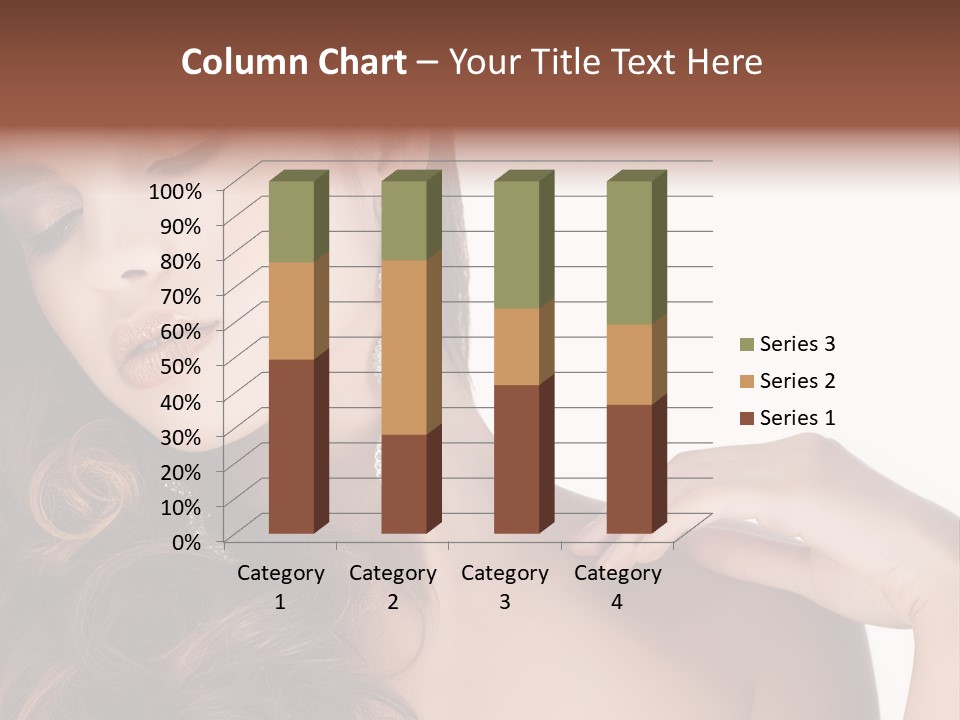 Woman Jewellery Brunette PowerPoint Template