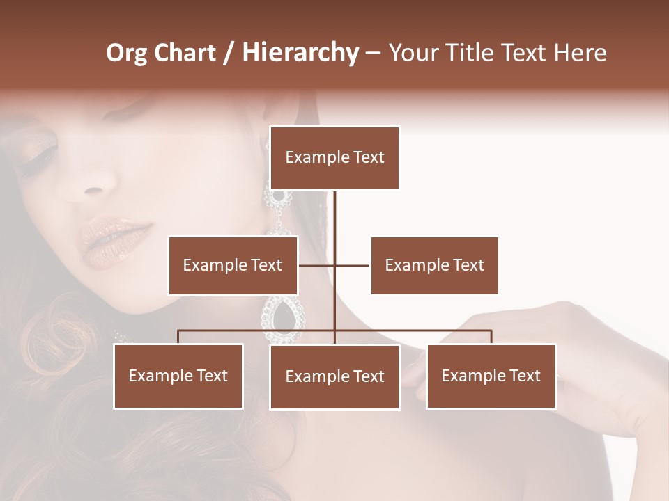 Woman Jewellery Brunette PowerPoint Template