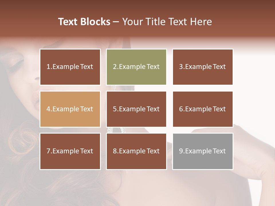 Woman Jewellery Brunette PowerPoint Template