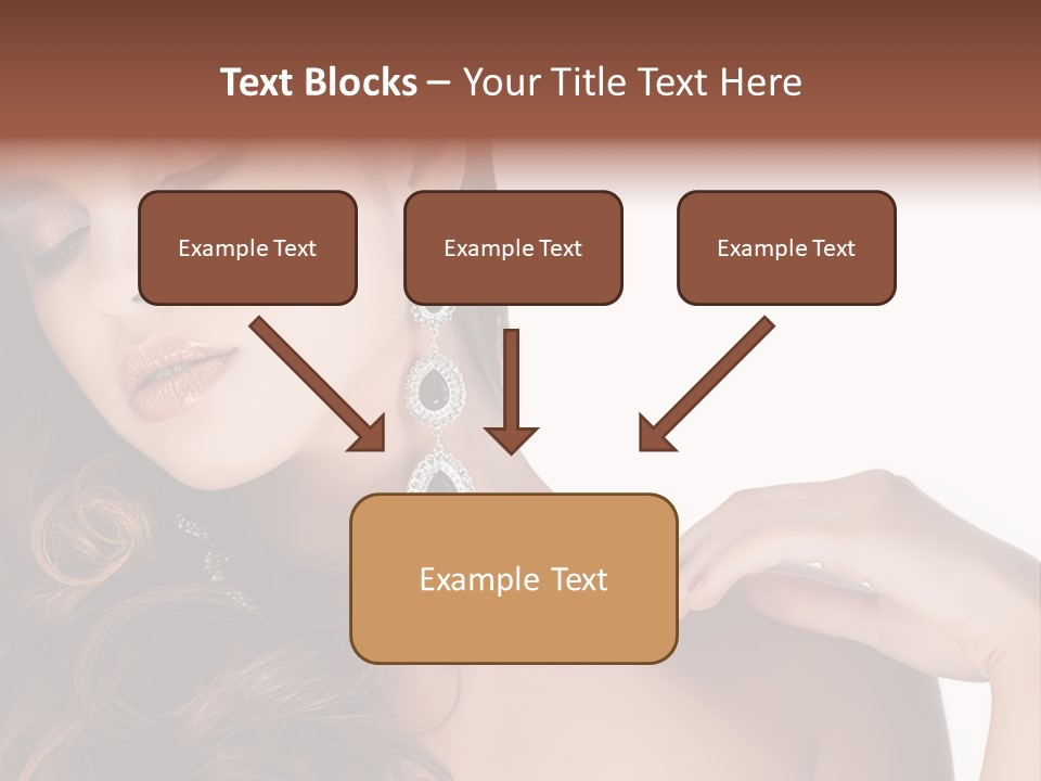 Woman Jewellery Brunette PowerPoint Template