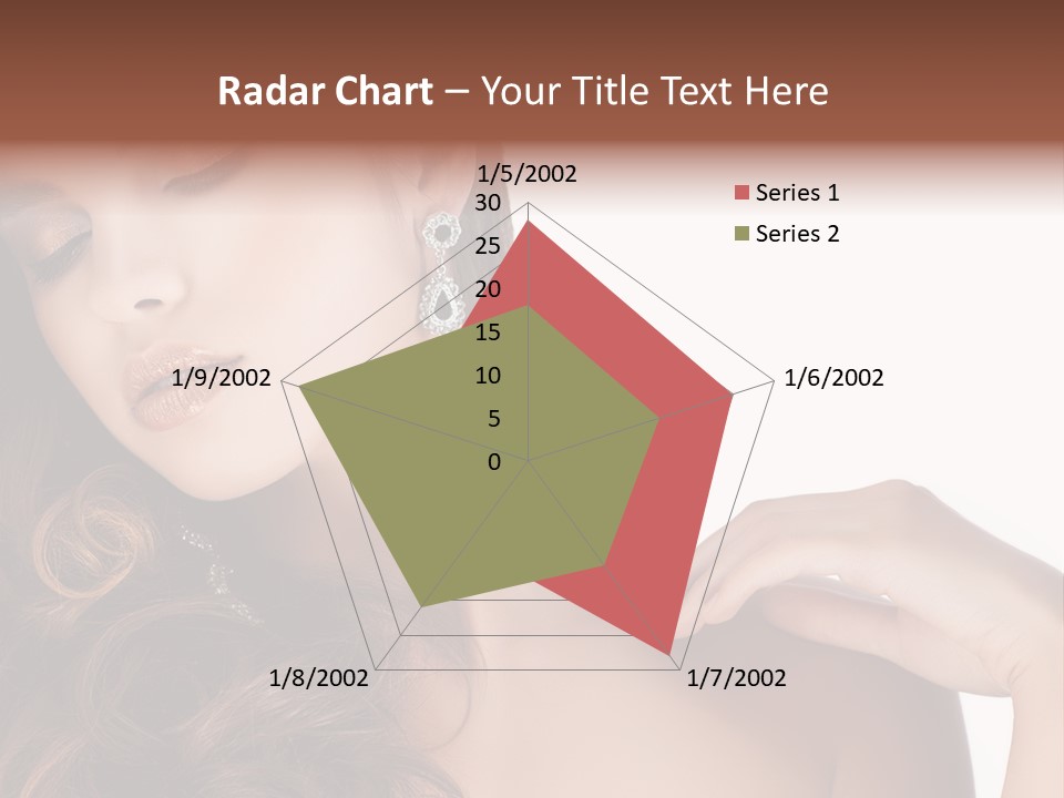 Woman Jewellery Brunette PowerPoint Template