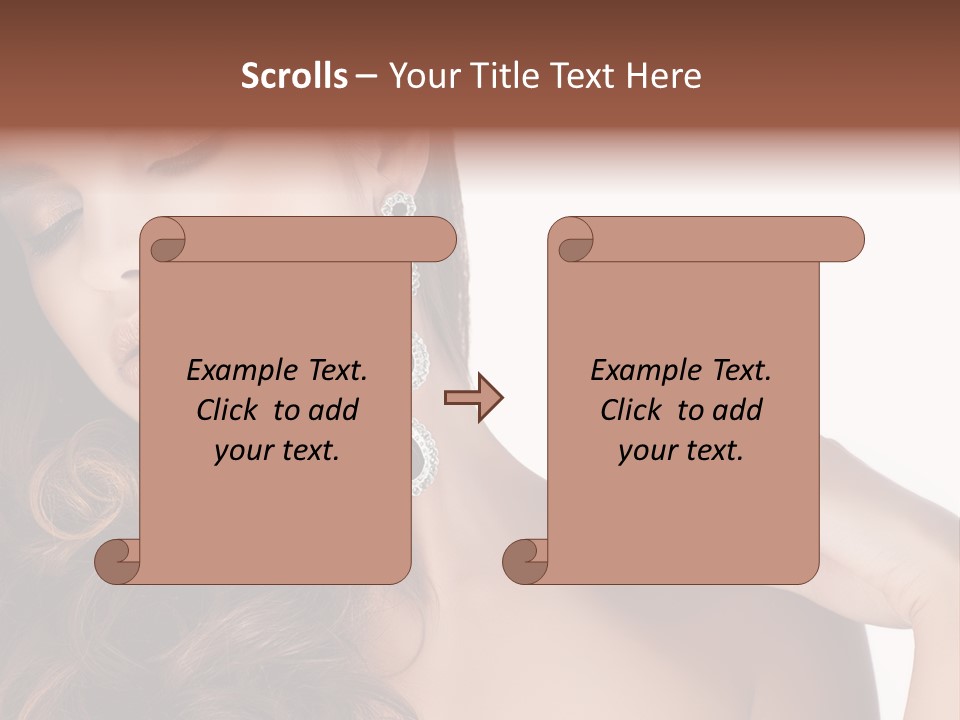 Woman Jewellery Brunette PowerPoint Template