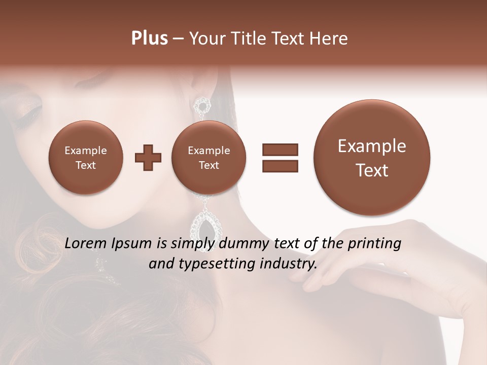 Woman Jewellery Brunette PowerPoint Template