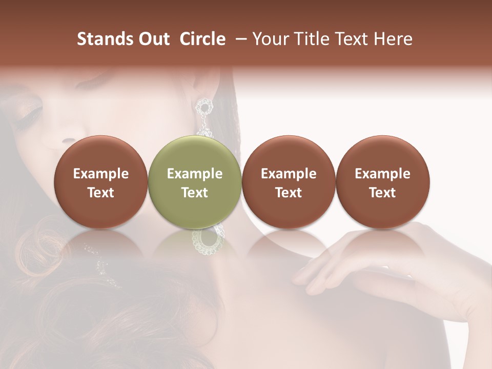 Woman Jewellery Brunette PowerPoint Template