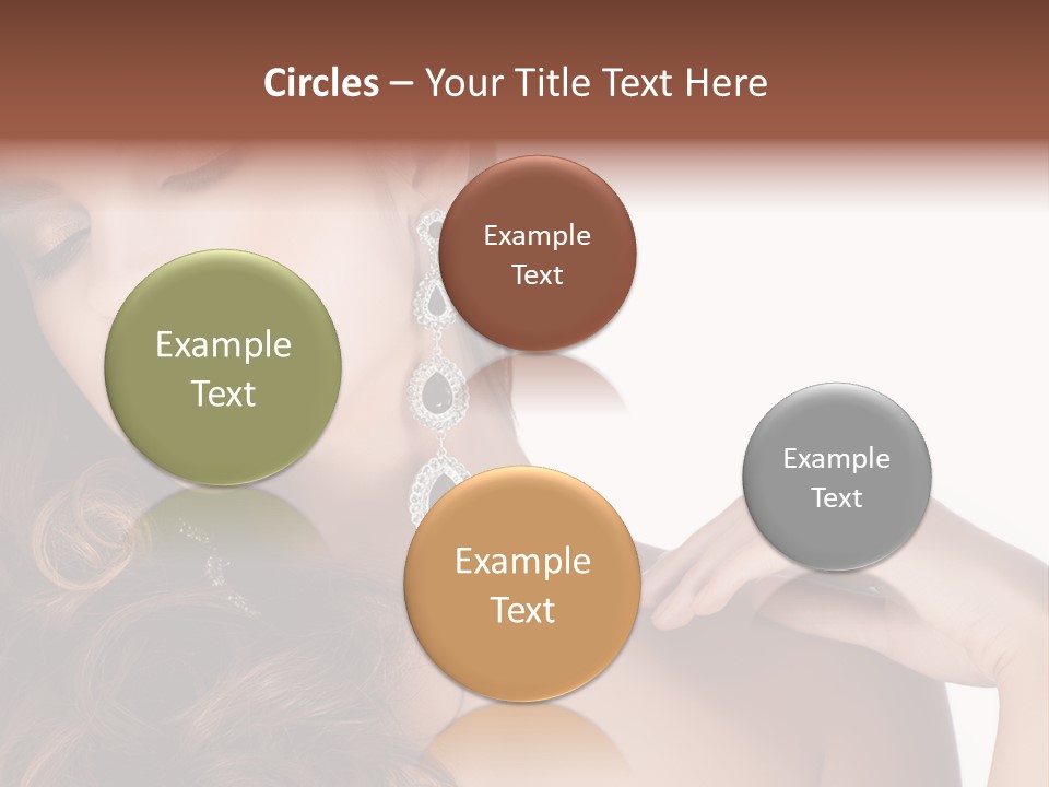 Woman Jewellery Brunette PowerPoint Template