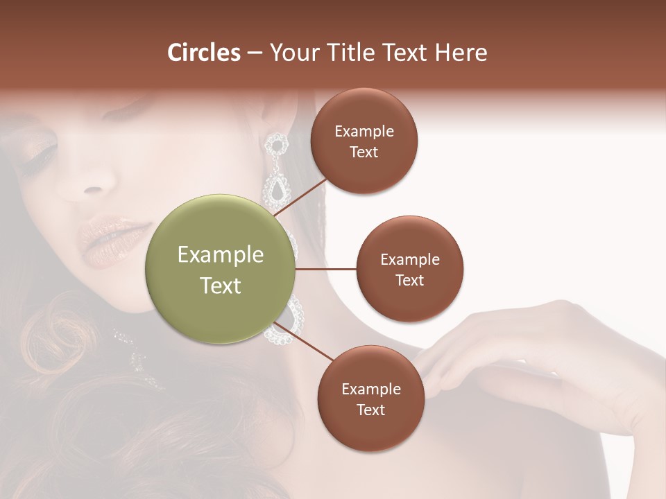 Woman Jewellery Brunette PowerPoint Template