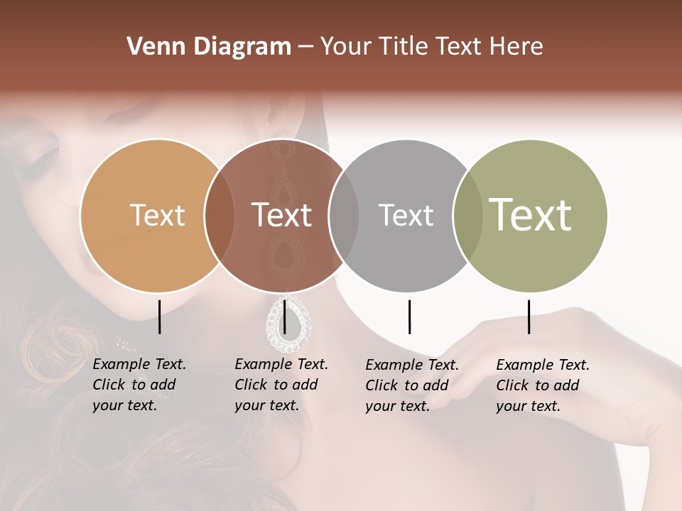 Woman Jewellery Brunette PowerPoint Template