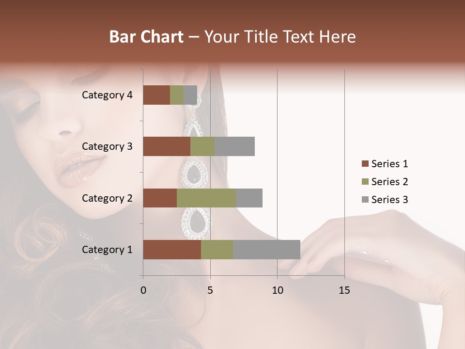 Woman Jewellery Brunette PowerPoint Template