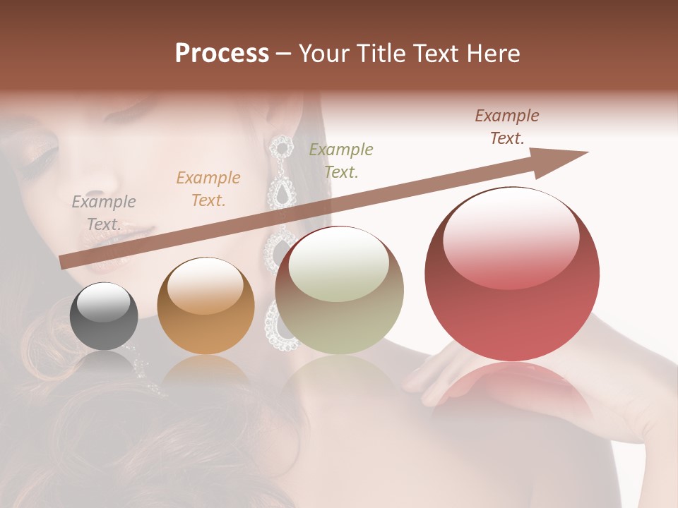 Woman Jewellery Brunette PowerPoint Template