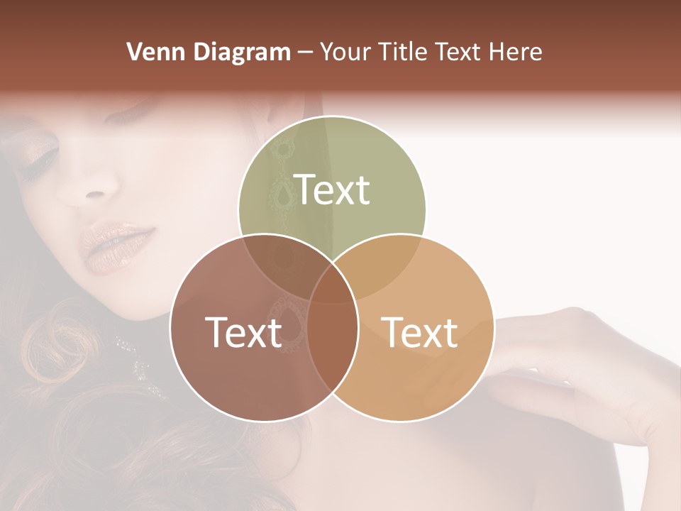 Woman Jewellery Brunette PowerPoint Template