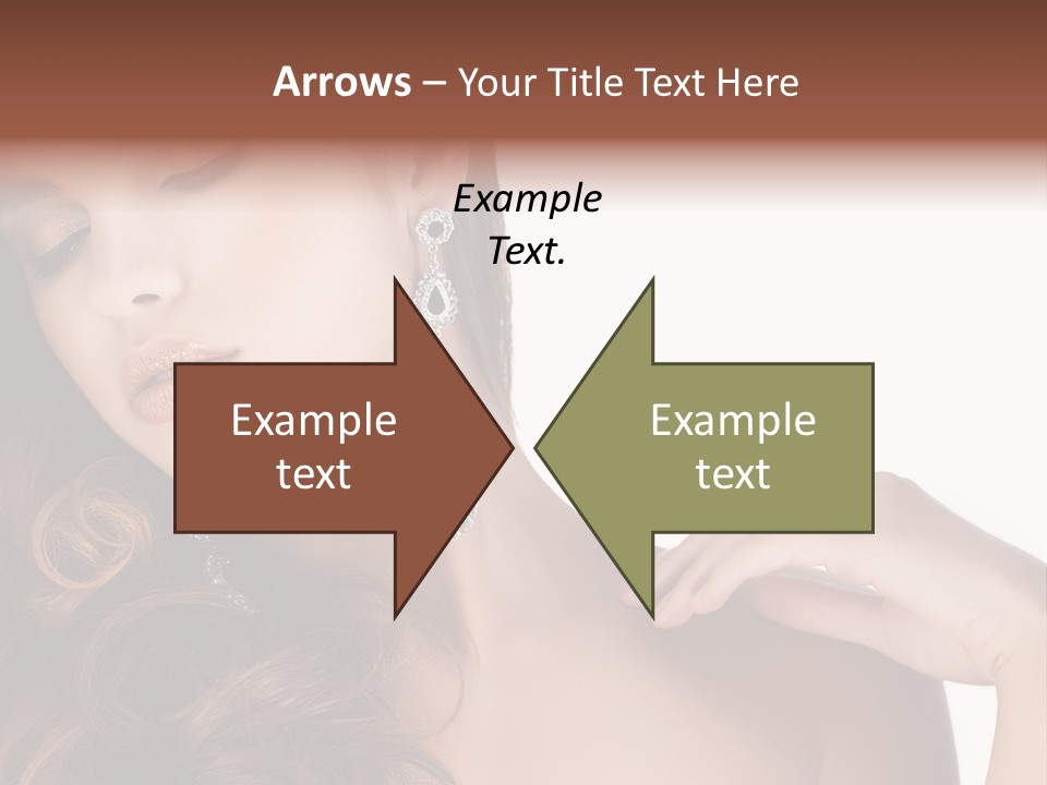 Woman Jewellery Brunette PowerPoint Template