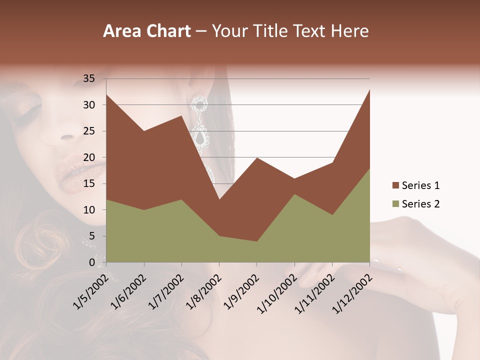 Woman Jewellery Brunette PowerPoint Template