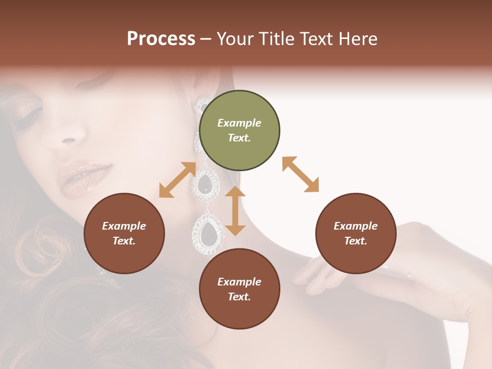 Woman Jewellery Brunette PowerPoint Template