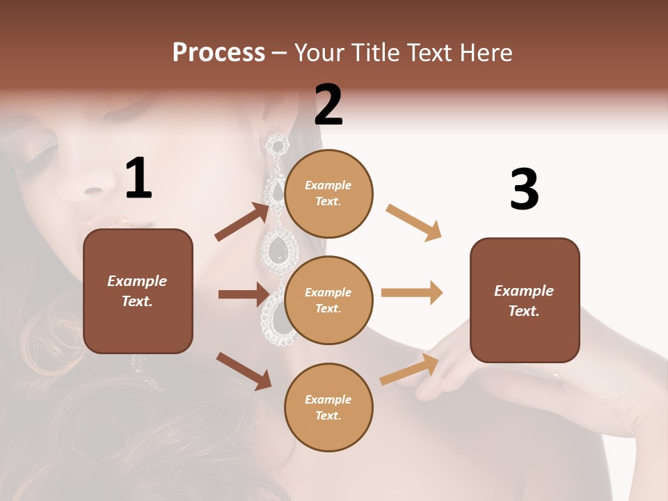 Woman Jewellery Brunette PowerPoint Template