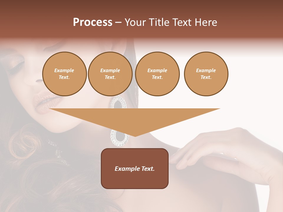 Woman Jewellery Brunette PowerPoint Template