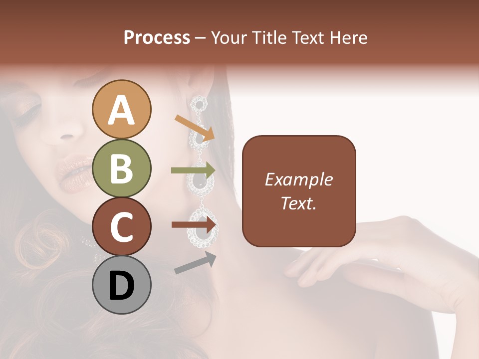 Woman Jewellery Brunette PowerPoint Template