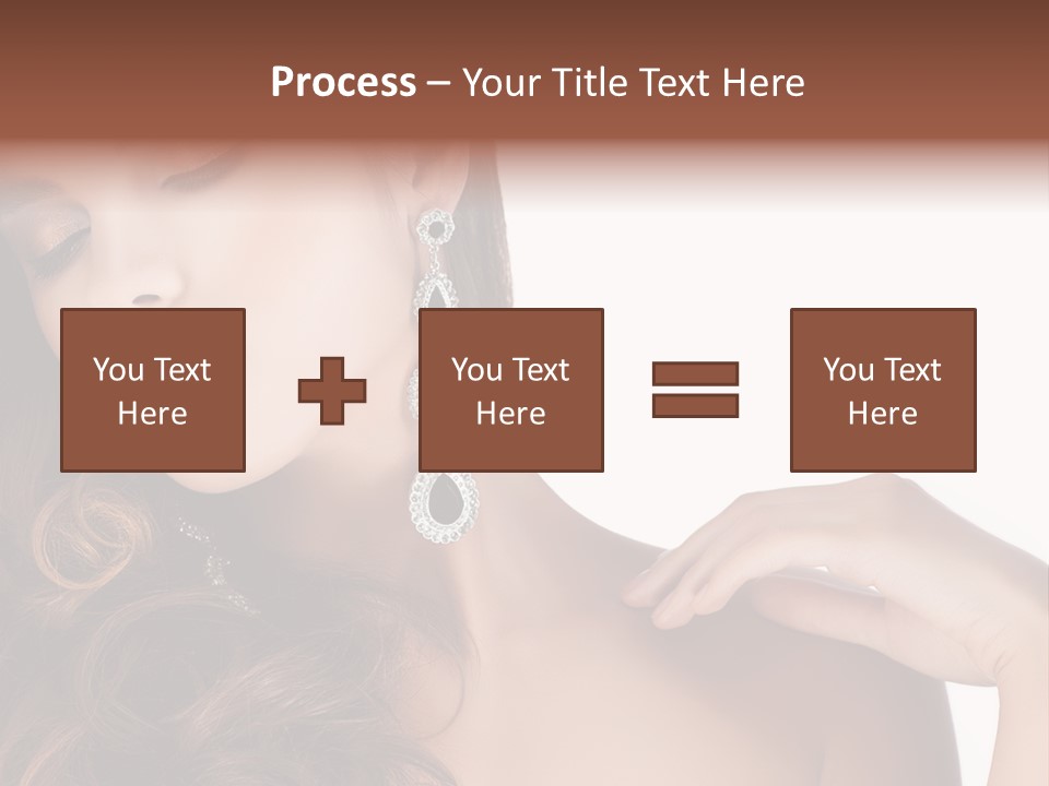 Woman Jewellery Brunette PowerPoint Template