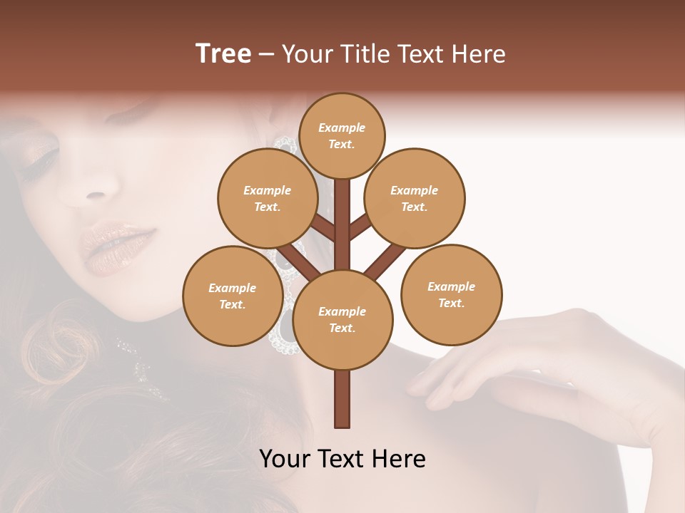 Woman Jewellery Brunette PowerPoint Template