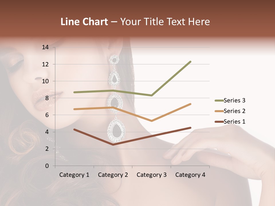 Woman Jewellery Brunette PowerPoint Template