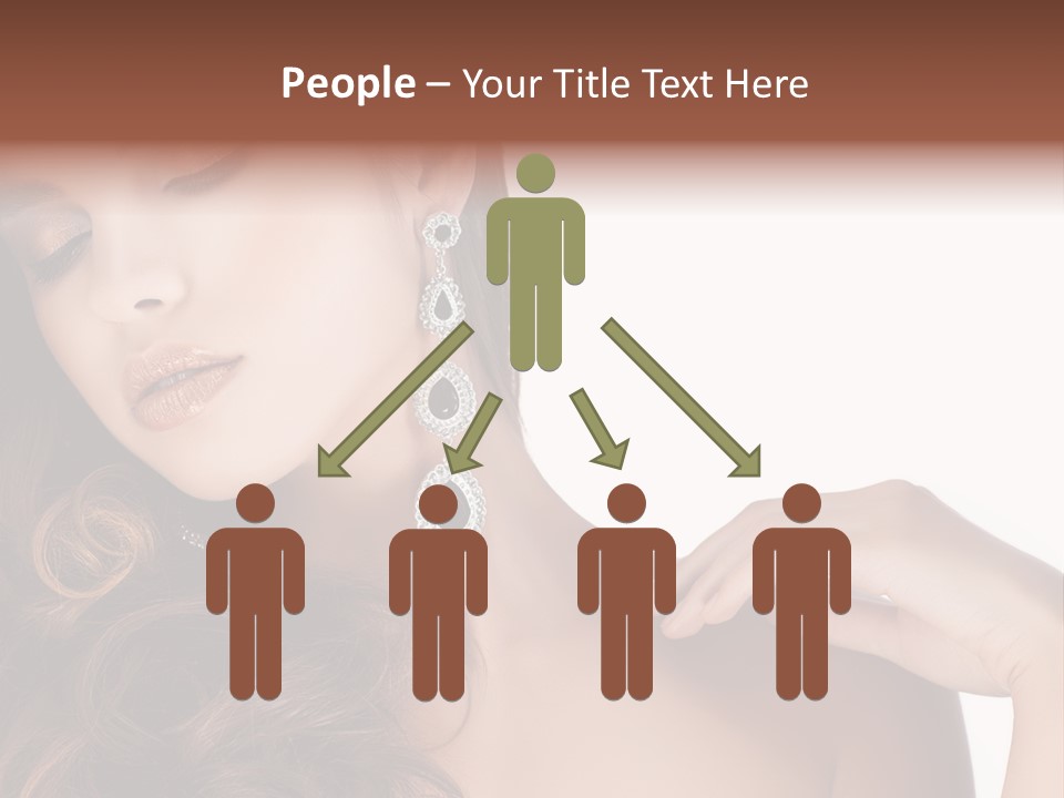 Woman Jewellery Brunette PowerPoint Template