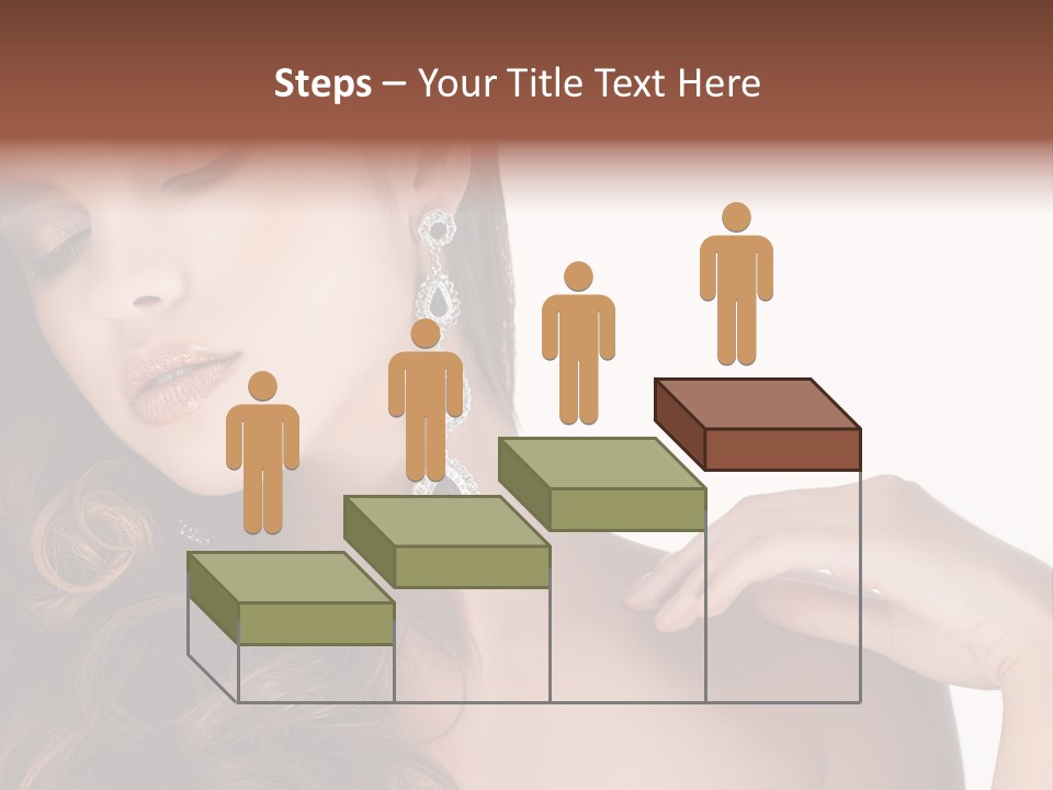 Woman Jewellery Brunette PowerPoint Template