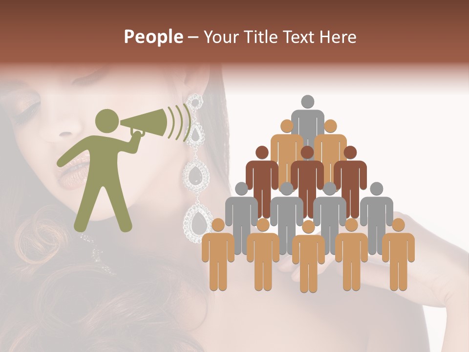 Woman Jewellery Brunette PowerPoint Template