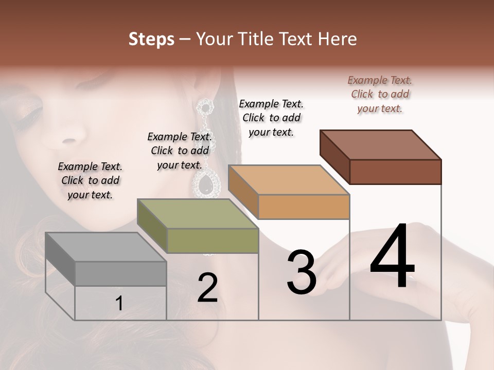 Woman Jewellery Brunette PowerPoint Template