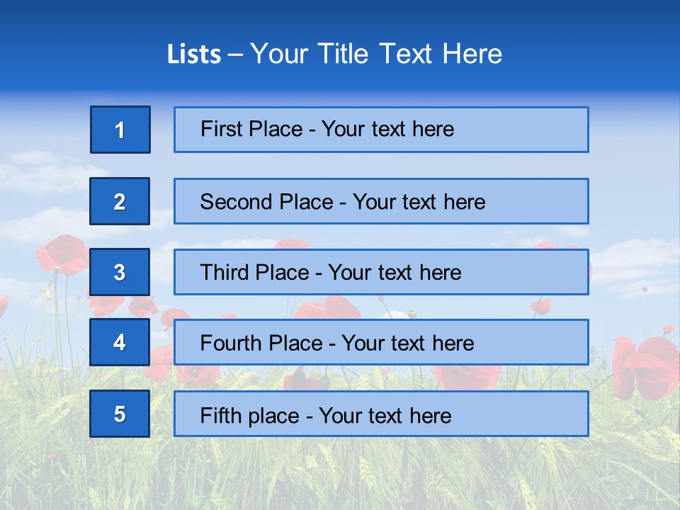 Botany Landscape Plants PowerPoint Template