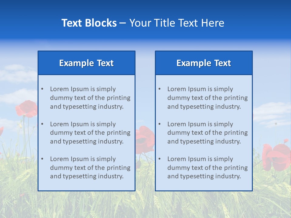 Botany Landscape Plants PowerPoint Template
