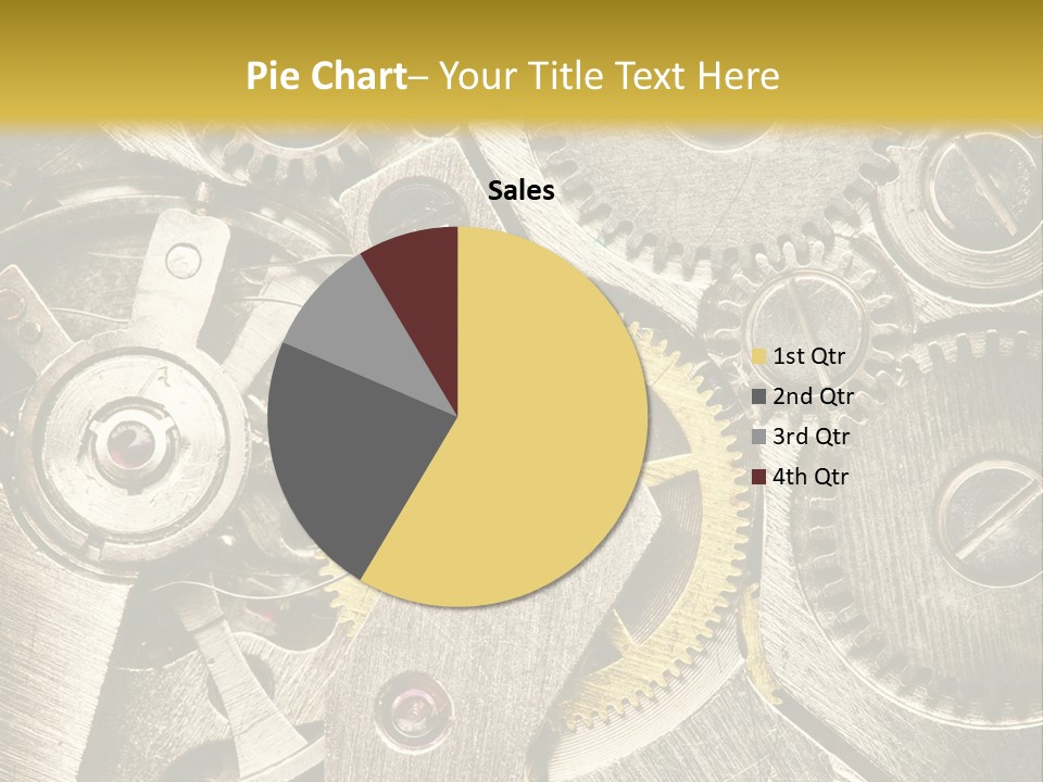 Isolated Steel Cogs PowerPoint Template