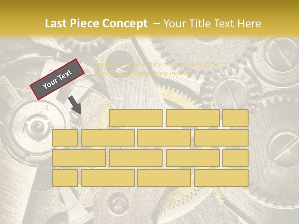 Isolated Steel Cogs PowerPoint Template