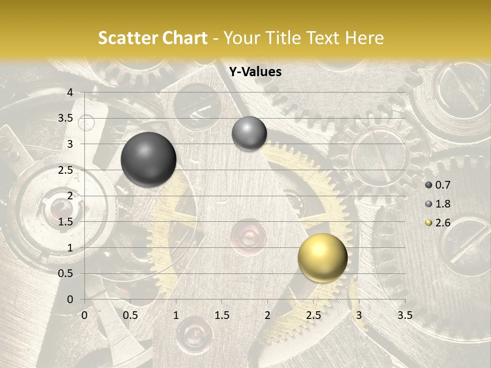Isolated Steel Cogs PowerPoint Template