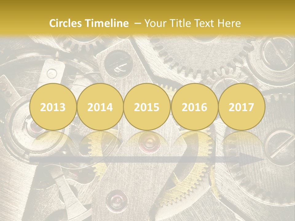 Isolated Steel Cogs PowerPoint Template