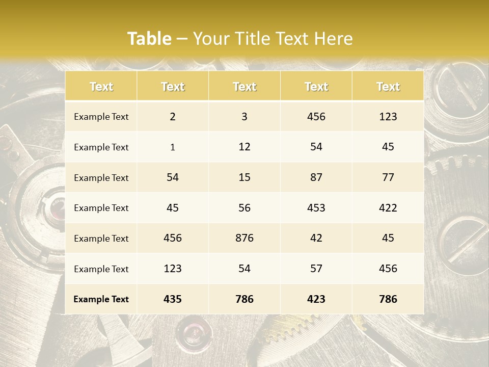 Isolated Steel Cogs PowerPoint Template
