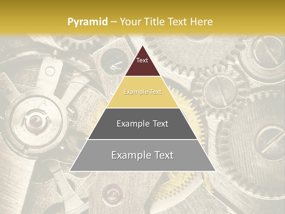 Isolated Steel Cogs PowerPoint Template