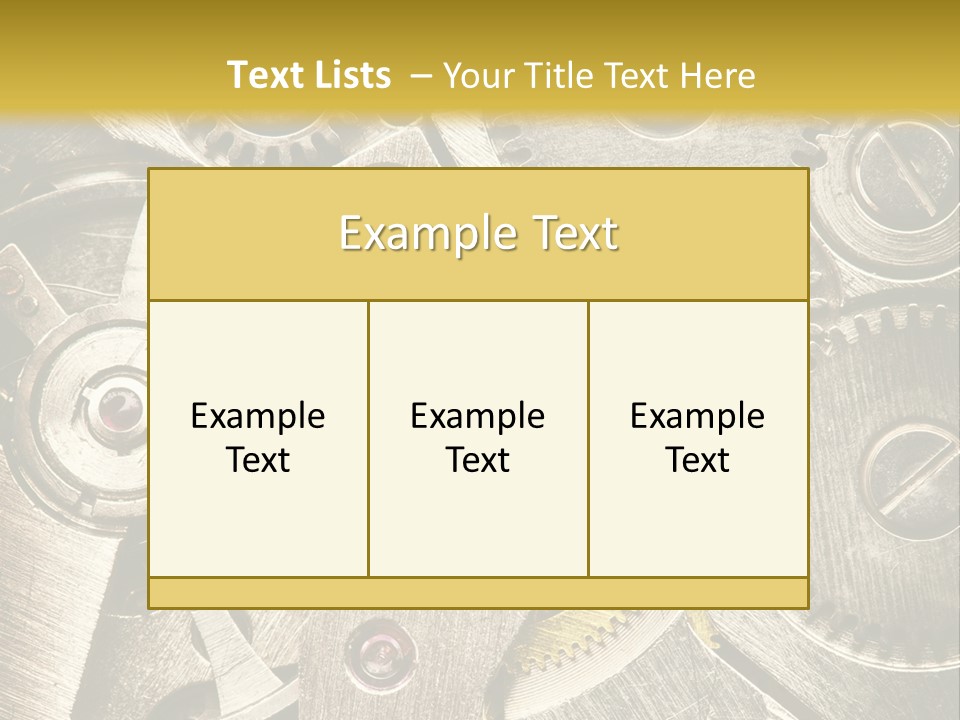 Isolated Steel Cogs PowerPoint Template