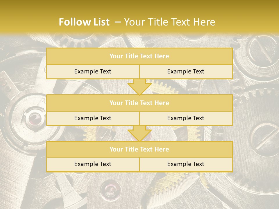 Isolated Steel Cogs PowerPoint Template