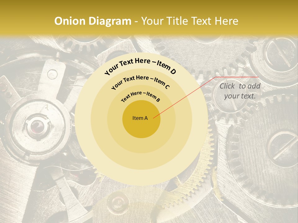 Isolated Steel Cogs PowerPoint Template