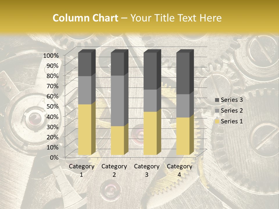Isolated Steel Cogs PowerPoint Template