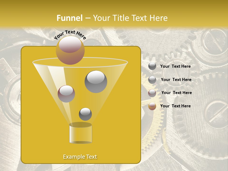 Isolated Steel Cogs PowerPoint Template