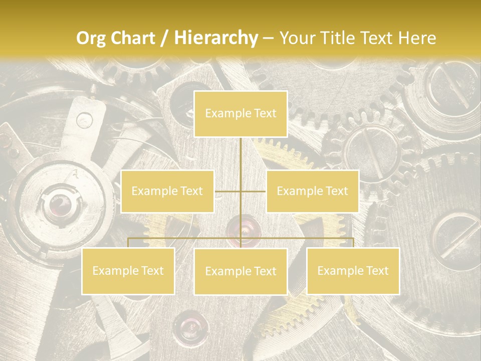 Isolated Steel Cogs PowerPoint Template
