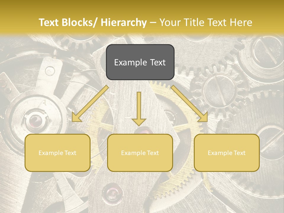 Isolated Steel Cogs PowerPoint Template