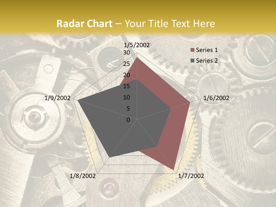 Isolated Steel Cogs PowerPoint Template