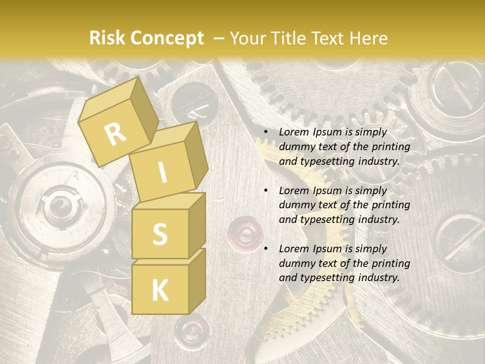 Isolated Steel Cogs PowerPoint Template
