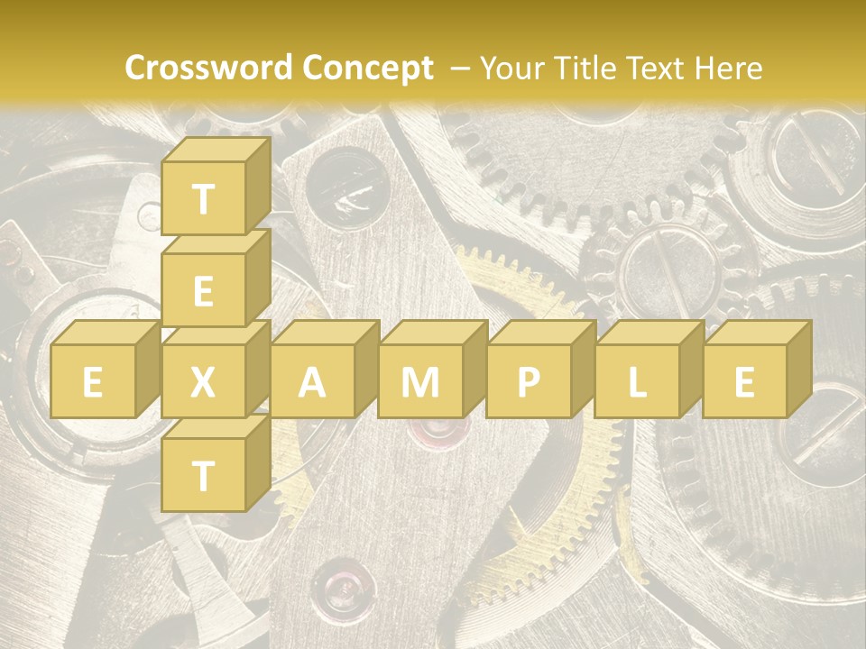 Isolated Steel Cogs PowerPoint Template
