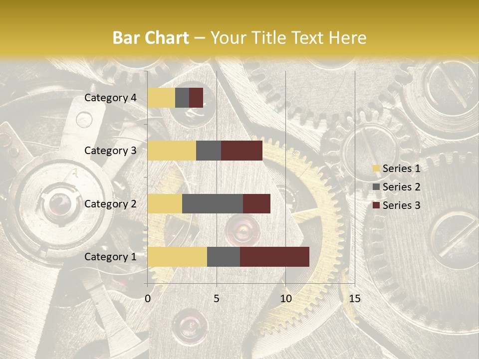 Isolated Steel Cogs PowerPoint Template