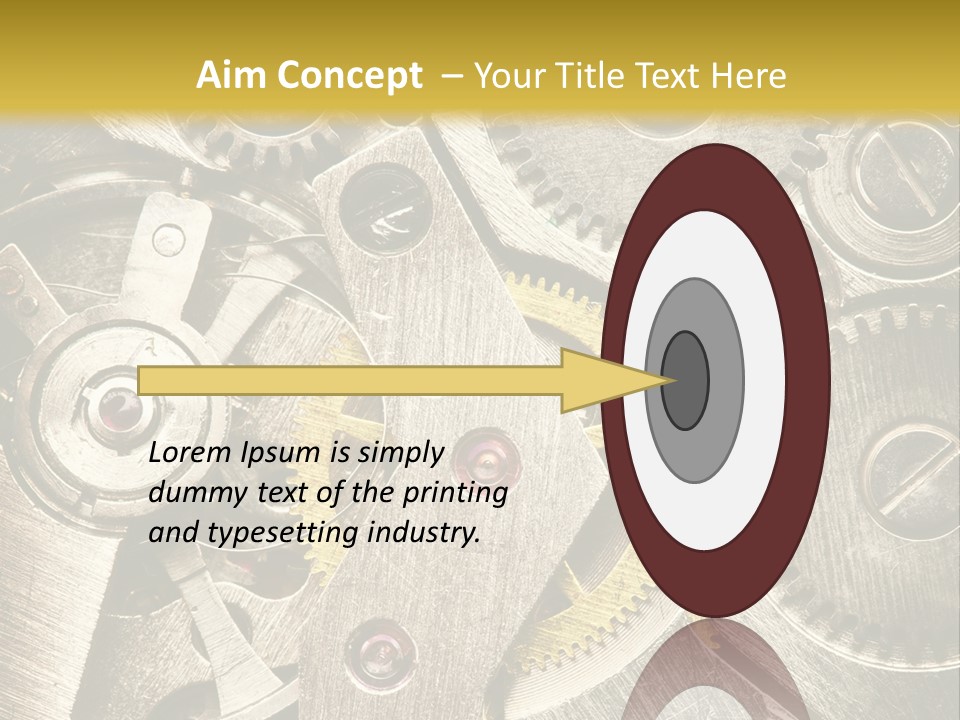 Isolated Steel Cogs PowerPoint Template