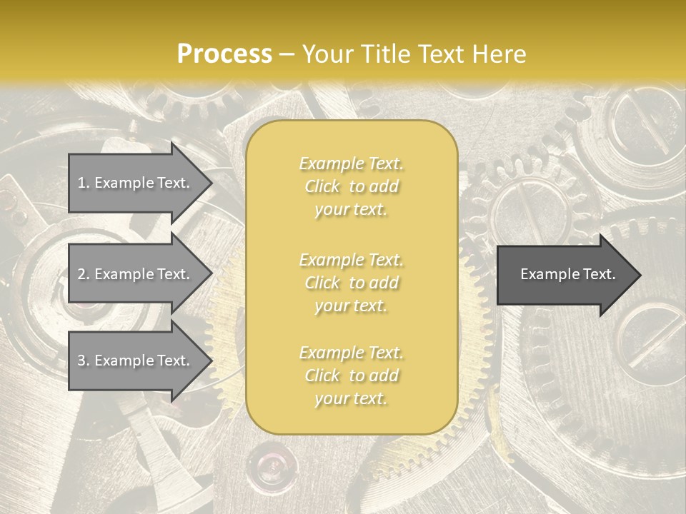 Isolated Steel Cogs PowerPoint Template