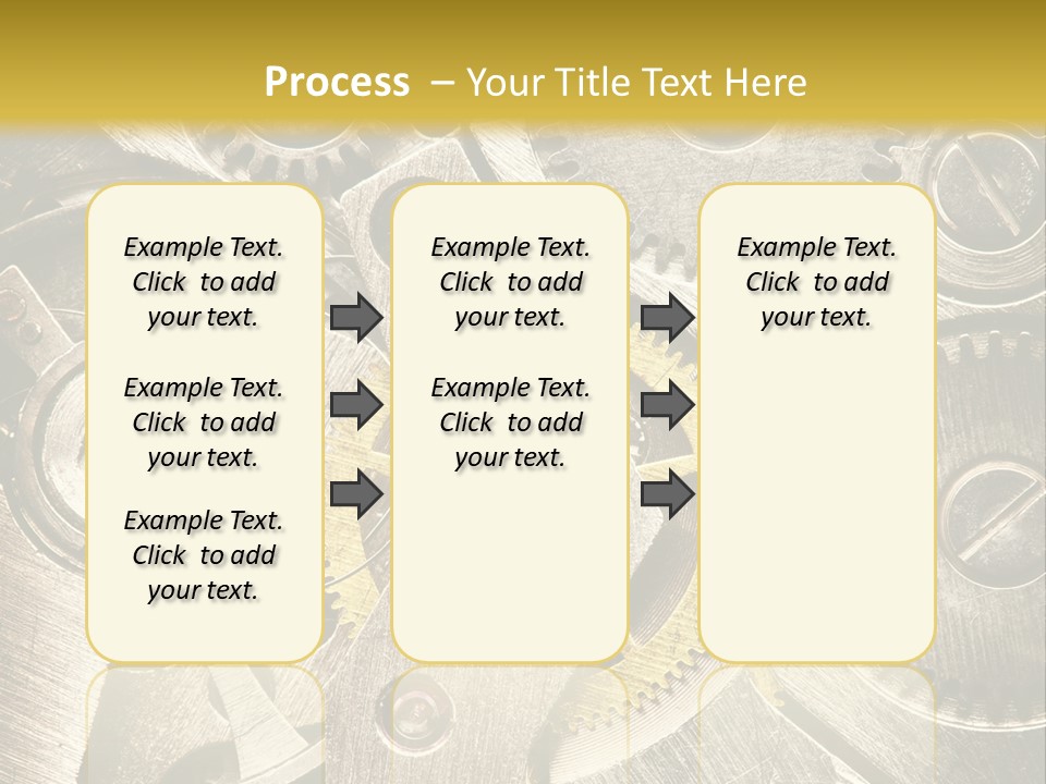 Isolated Steel Cogs PowerPoint Template