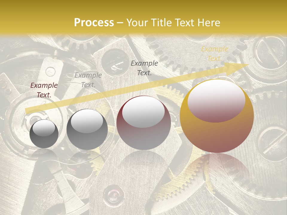 Isolated Steel Cogs PowerPoint Template